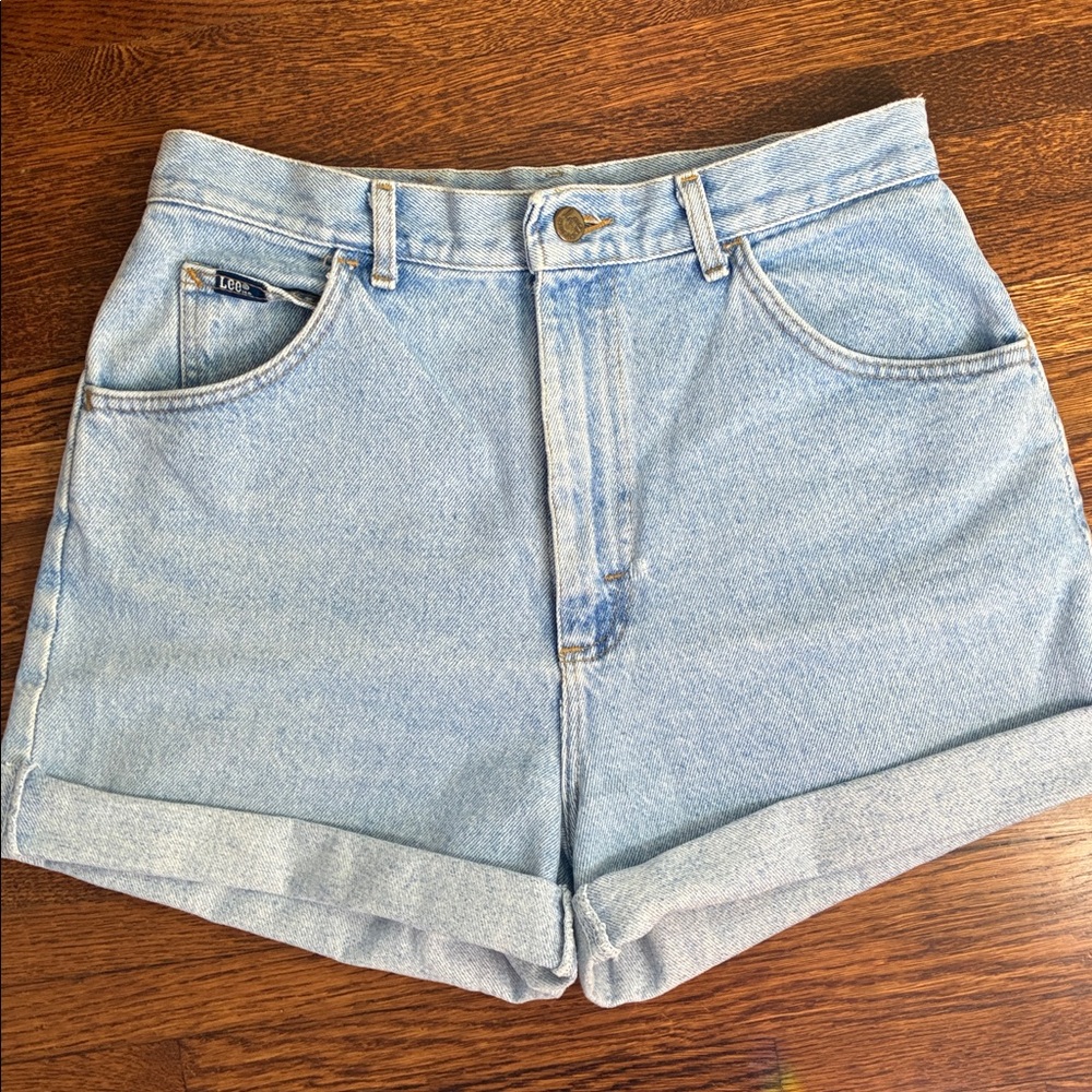 Perfectly Distressed Vintage Lee Denim Cutoff Shorts